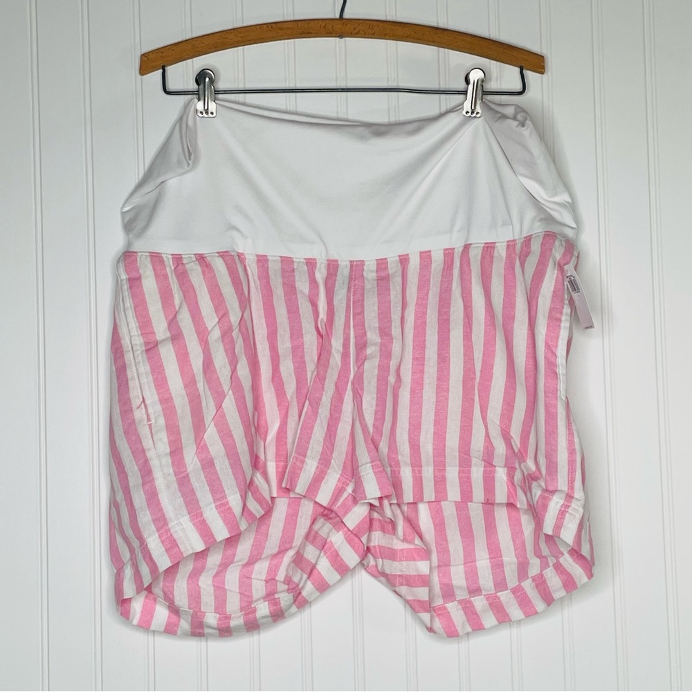 Old Navy Maternity Rollover-Waist Linen Blend Shorts - Picture 2 of 7